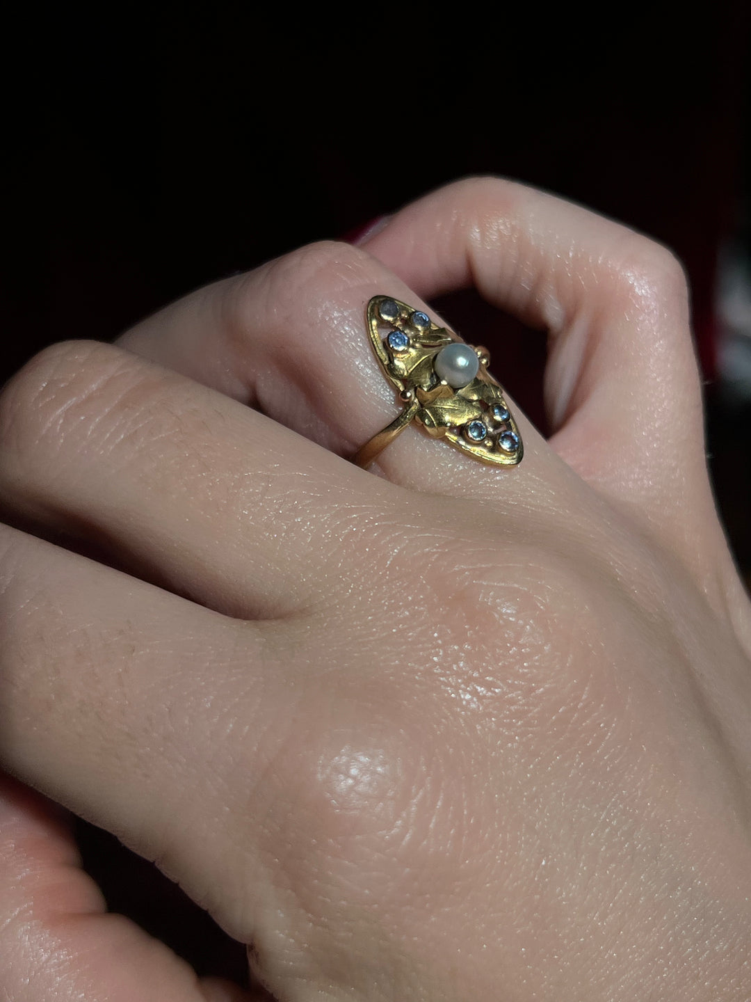 18ct French Art Nouveau Ring C. 1890