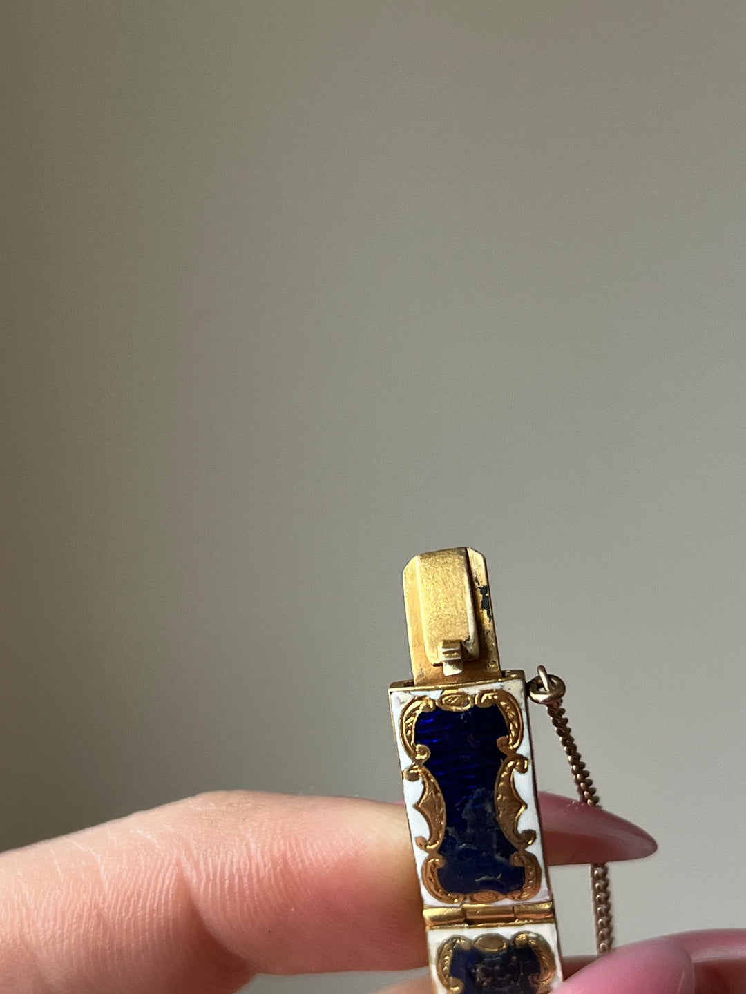 Antique 18ct Gold, Pearl & Enamel Bracelet