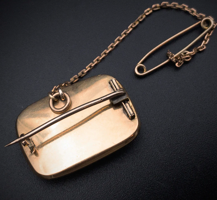 Georgian Coral Cameo Brooch of Mounted Hunter