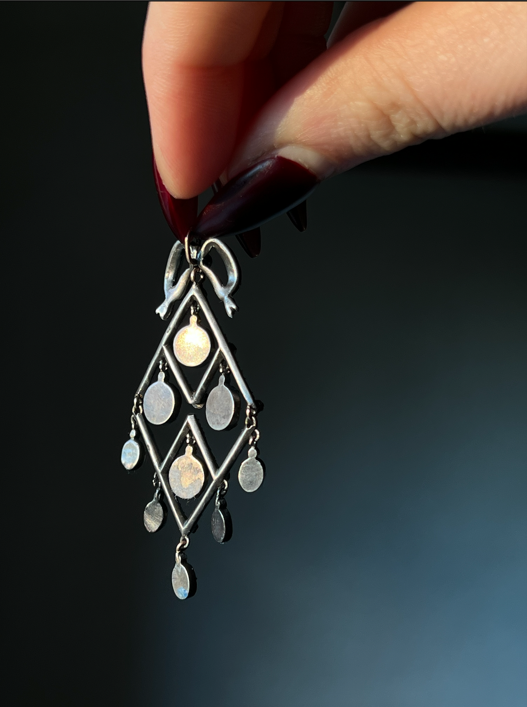 18th Century Coque De Perle and Marcasite Pendant