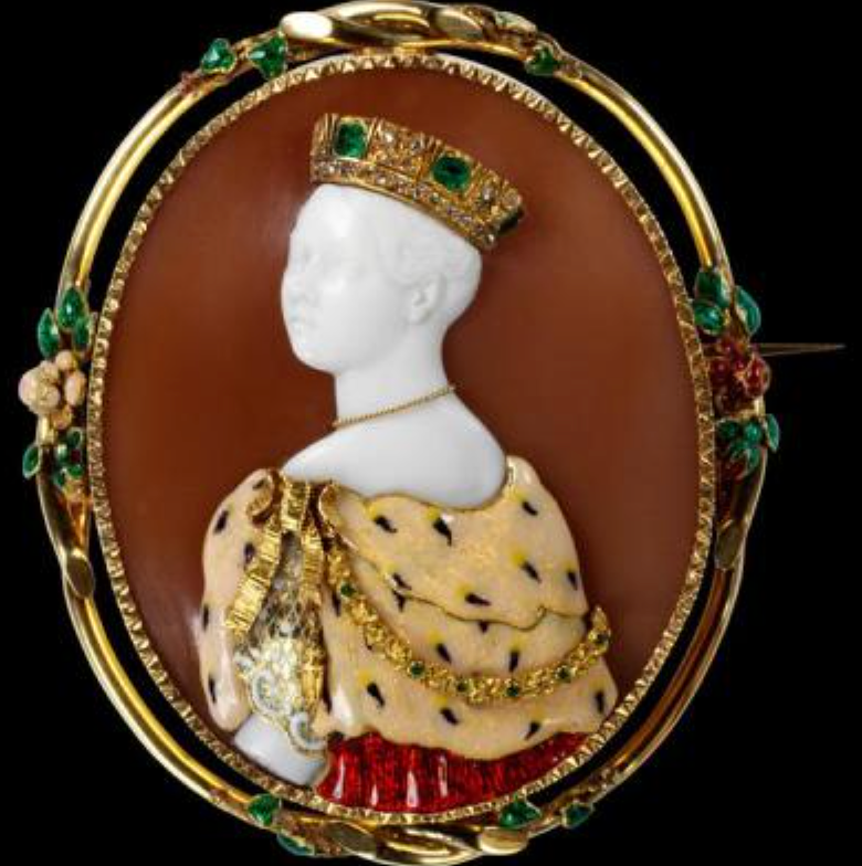 Napoleon III Onyx Cameo Brooch of Hera, Attributed to Paul Victor Lebas