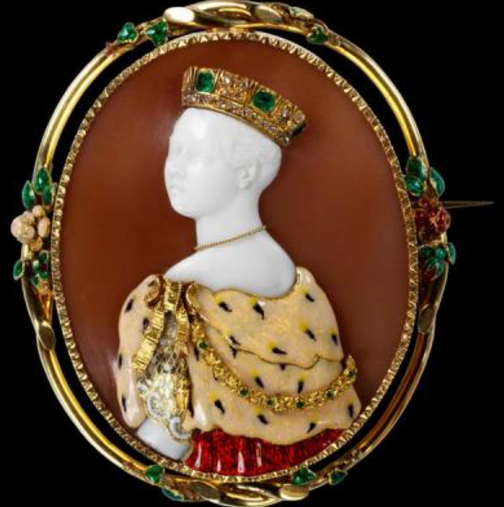 Napoleon III Onyx Cameo Brooch of Hera, Attributed to Paul Victor Lebas