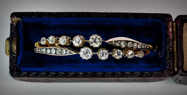 Belle Epoque Period Diamond and Ruby Bangle