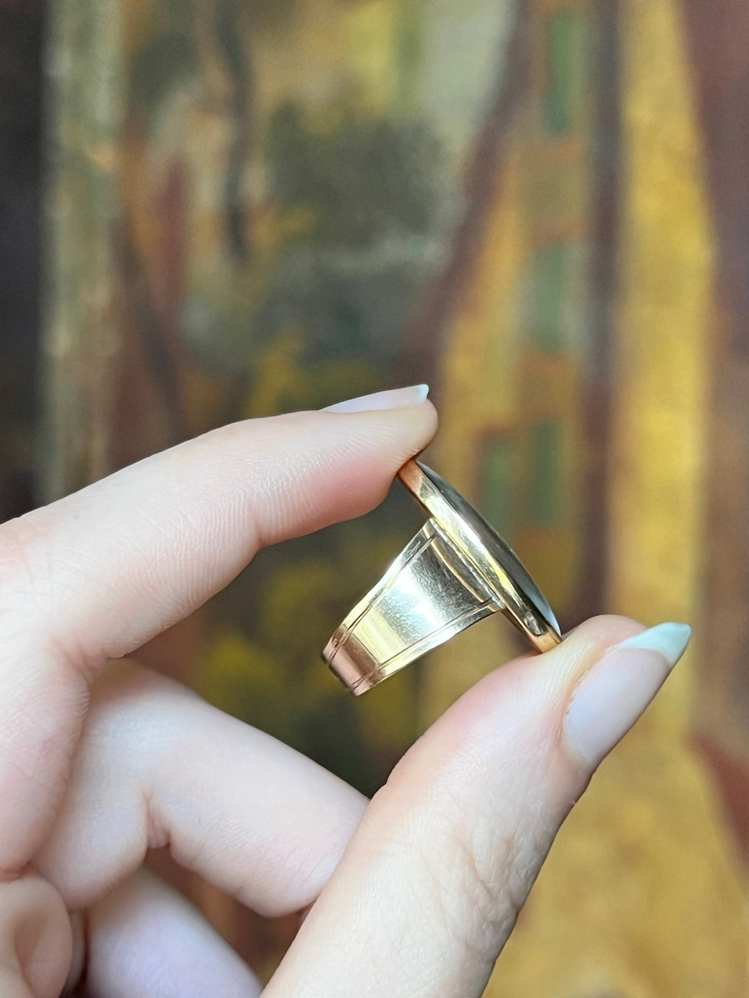 Georgian Sepia Ring Featuring the Allegory of Hope