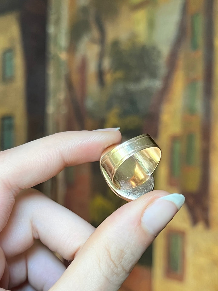 Georgian Sepia Ring Featuring the Allegory of Hope