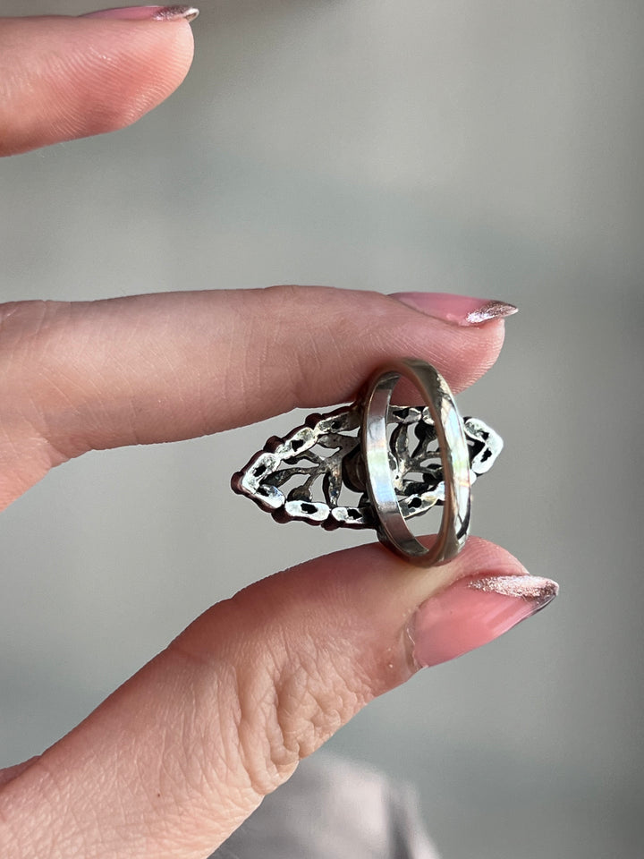 Superb Belle Époque Demantoid & Diamond Conversion Ring