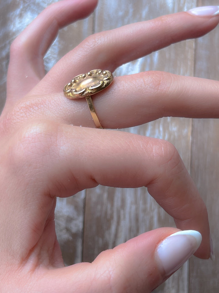 Golden Medallion Cufflink-to-Ring Conversion
