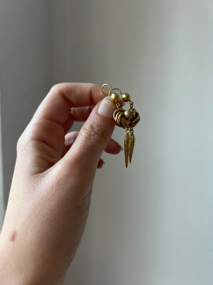 Victorian 9ct Lover’s Knot Earrings