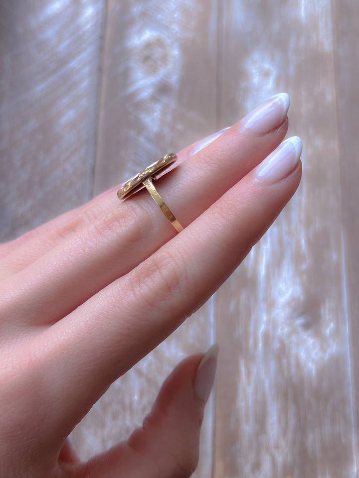 Golden Medallion Cufflink-to-Ring Conversion