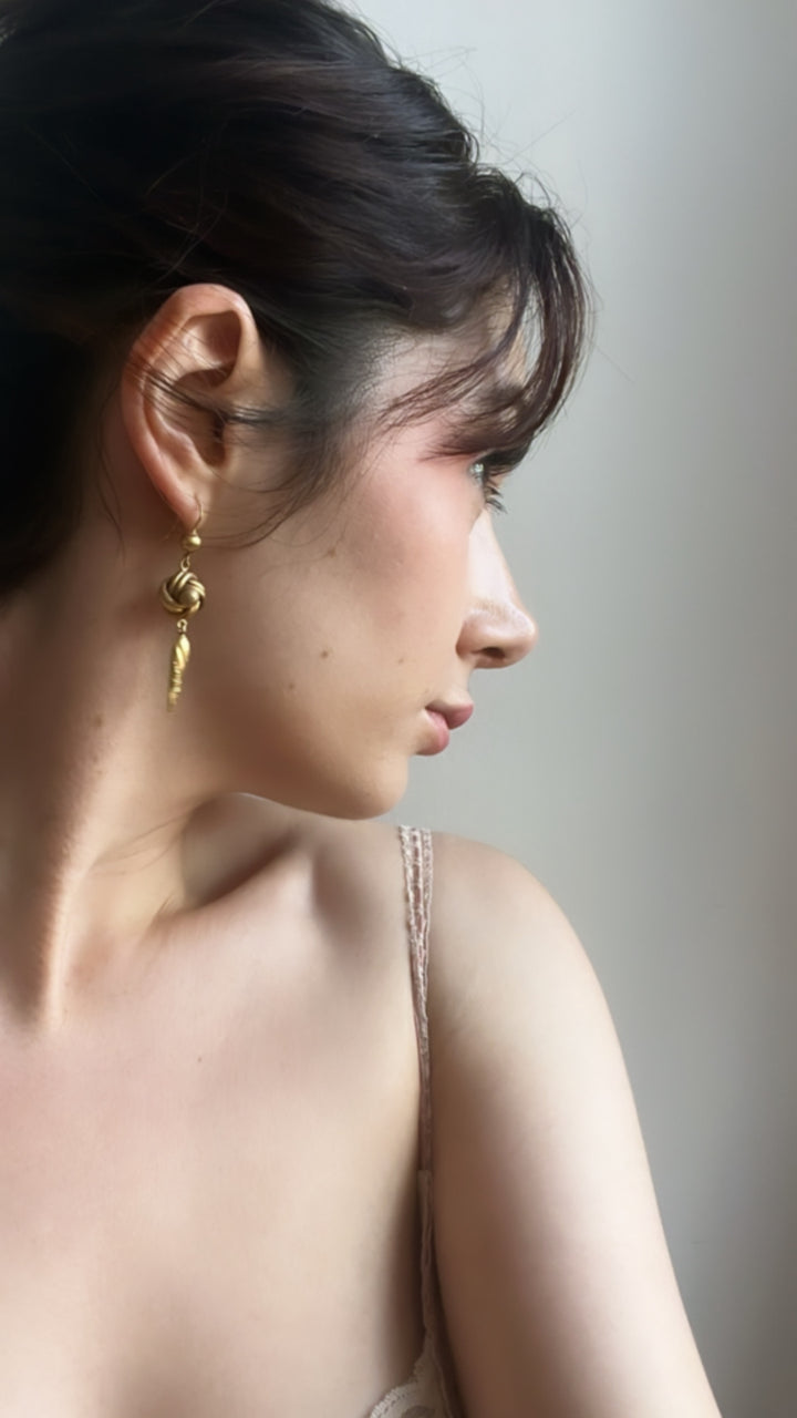 Victorian 9ct Lover’s Knot Earrings