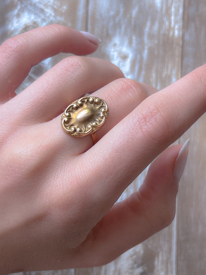 Golden Medallion Cufflink-to-Ring Conversion