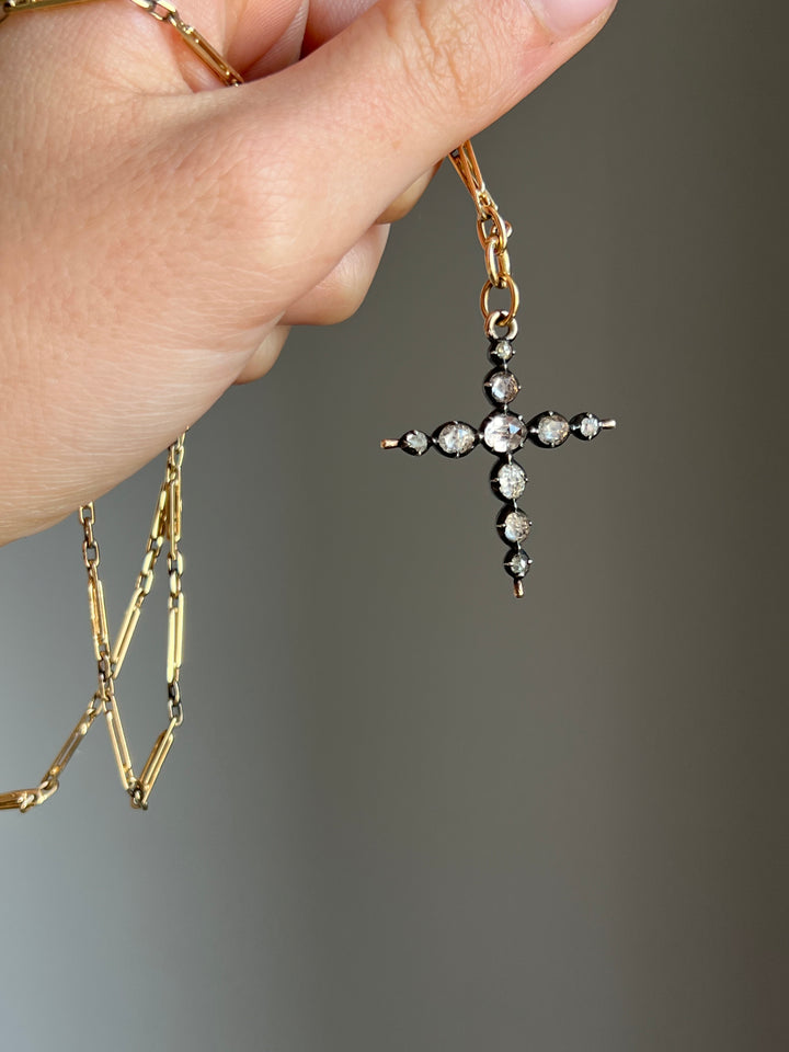 15ct Georgian Cross of Foiled Crystal