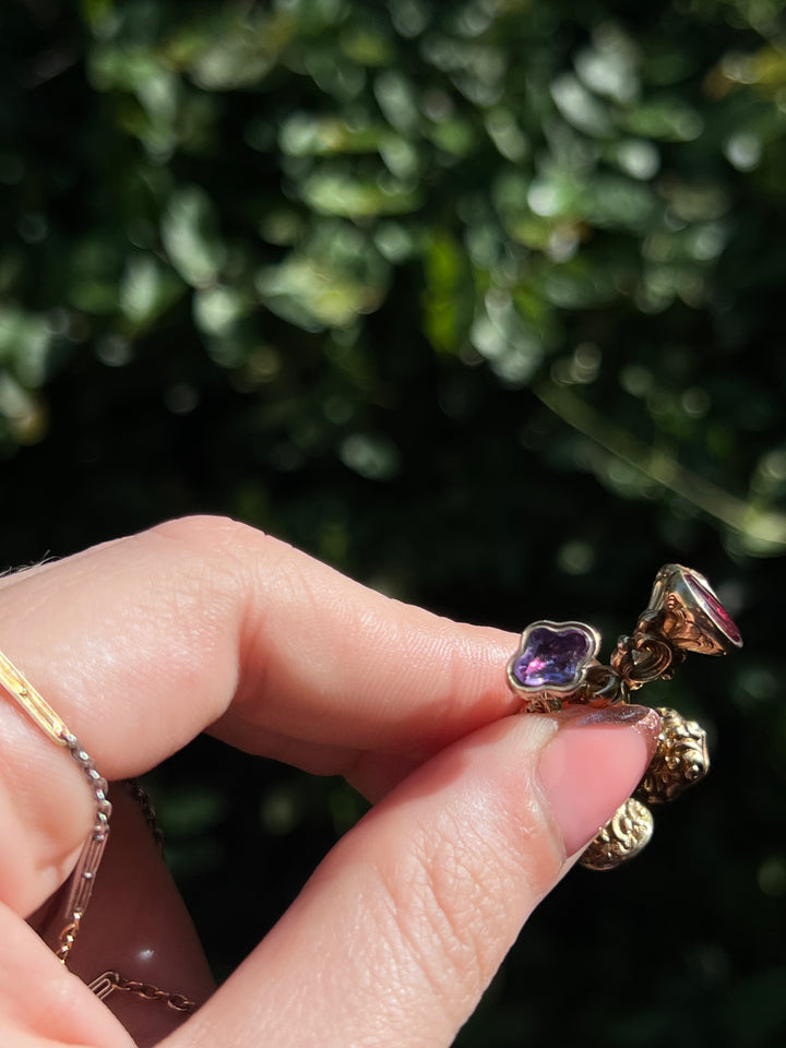 Rare All Original Georgian Writing Ring with 5 Fobs