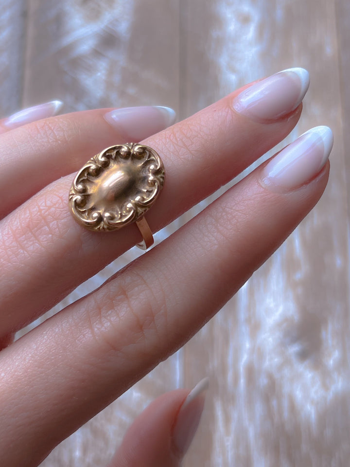 Golden Medallion Cufflink-to-Ring Conversion