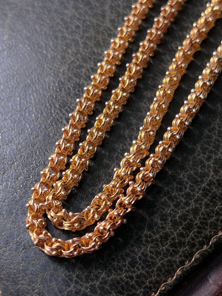 Outstanding 15k Greco-Roman Archaeological Revival Chain 18”