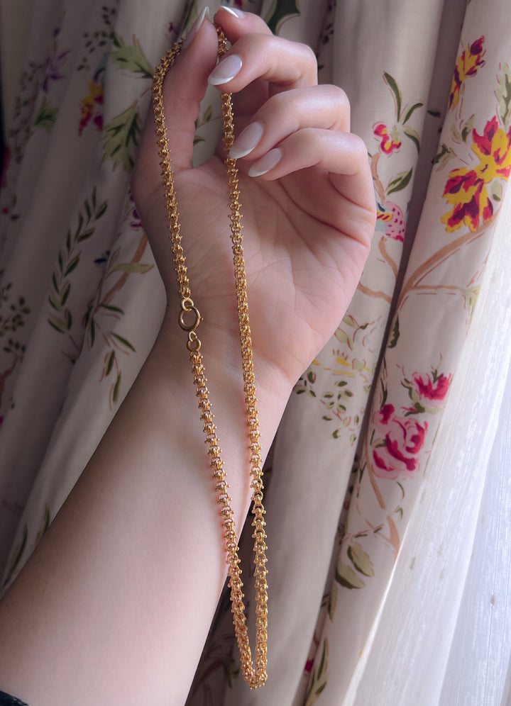 Outstanding 15k Greco-Roman Archaeological Revival Chain 18”