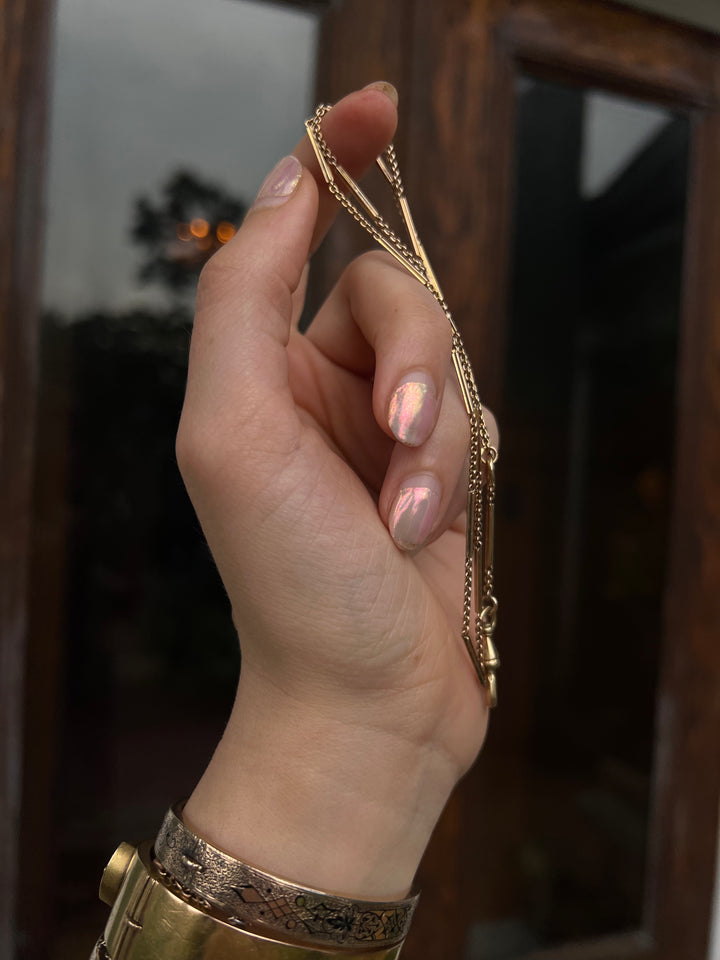 Stunning 18ct American Bar Chain 19”