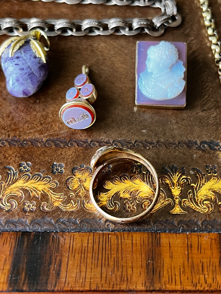 Gorgeous 9k Serpent With Diamond Head & Eyes