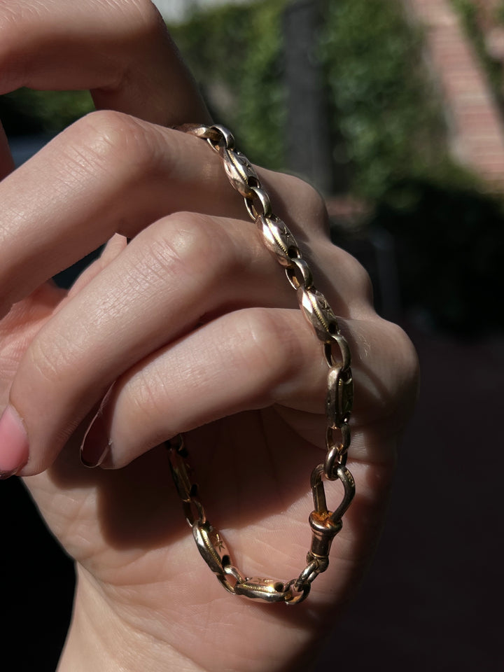 Superb 9ct Star Chain Bracelet Circa 1870