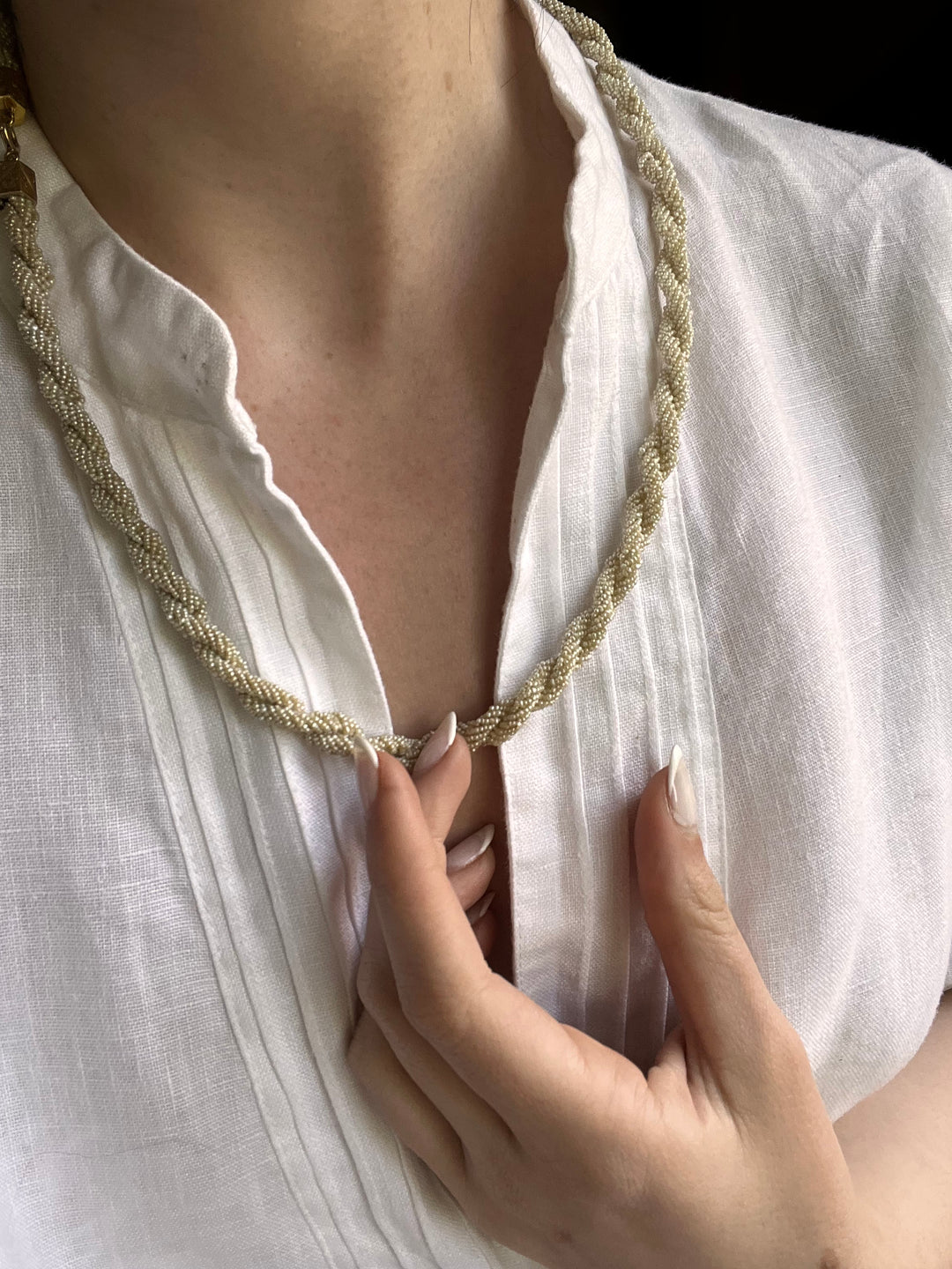 Extraordinarily Chic Pearl “Rope” Chain Circa 1840