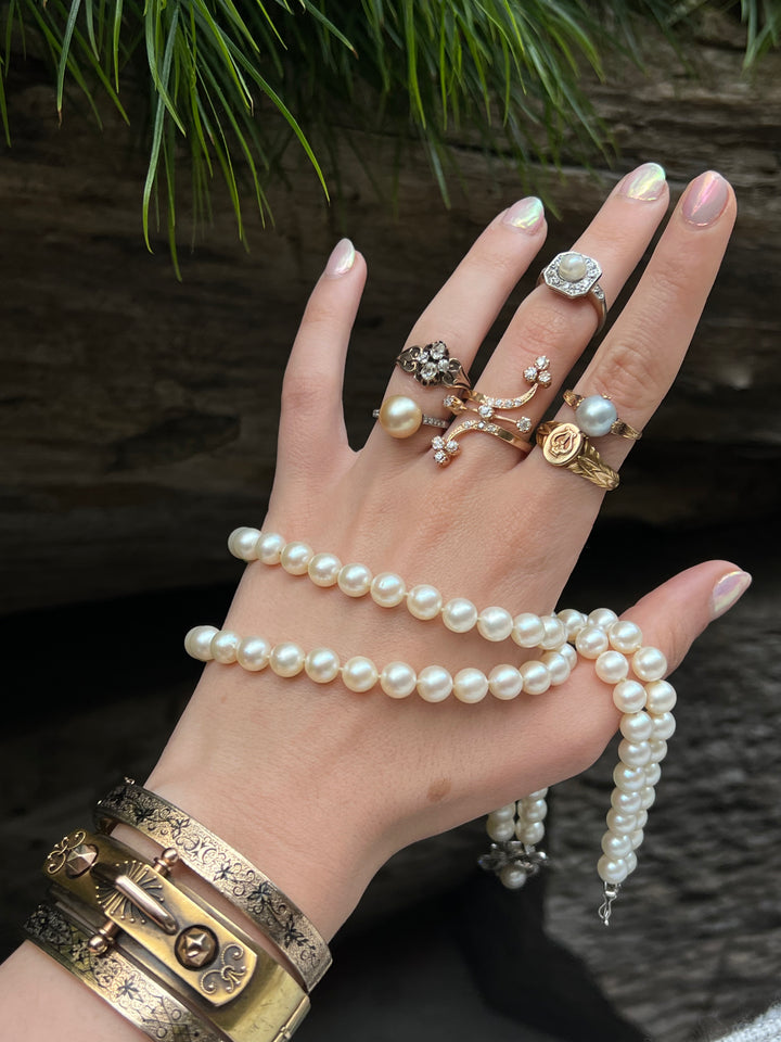 Gorgeous Blue-Grey Pearl In Celebrated High Setting