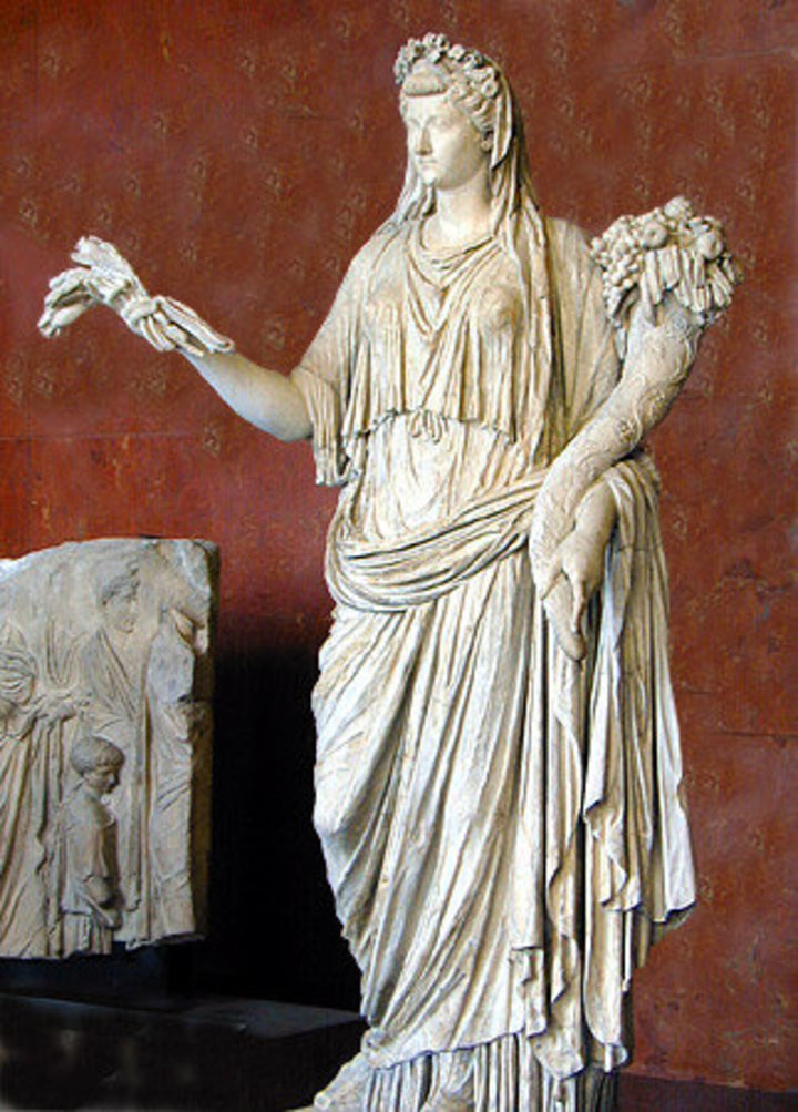 Rare Cameo of Ceres Holding Cournecopia in Harvest Rite