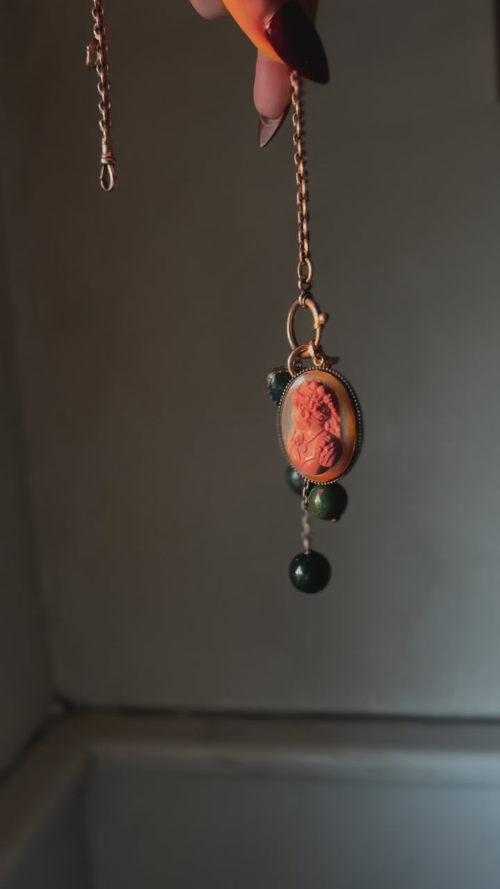 Wonderful Bloodstone Boule Cluster c. 1860