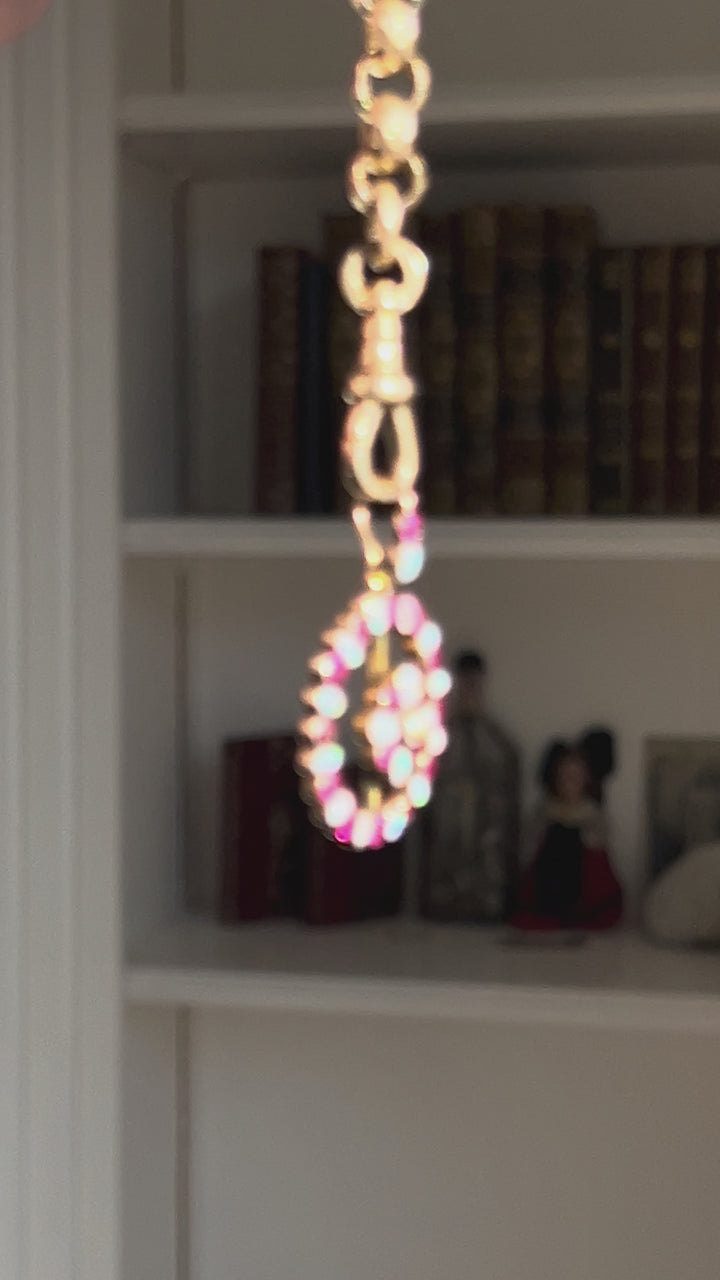 Edwardian Ruby & Opal Pendant 3.5ctw in 15ct Pink Gold
