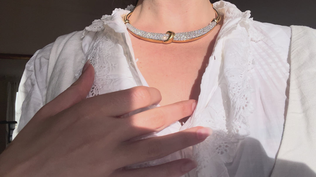 Remarkable 1980's Diamond Diamond Collar in 18ct 16.78CTW
