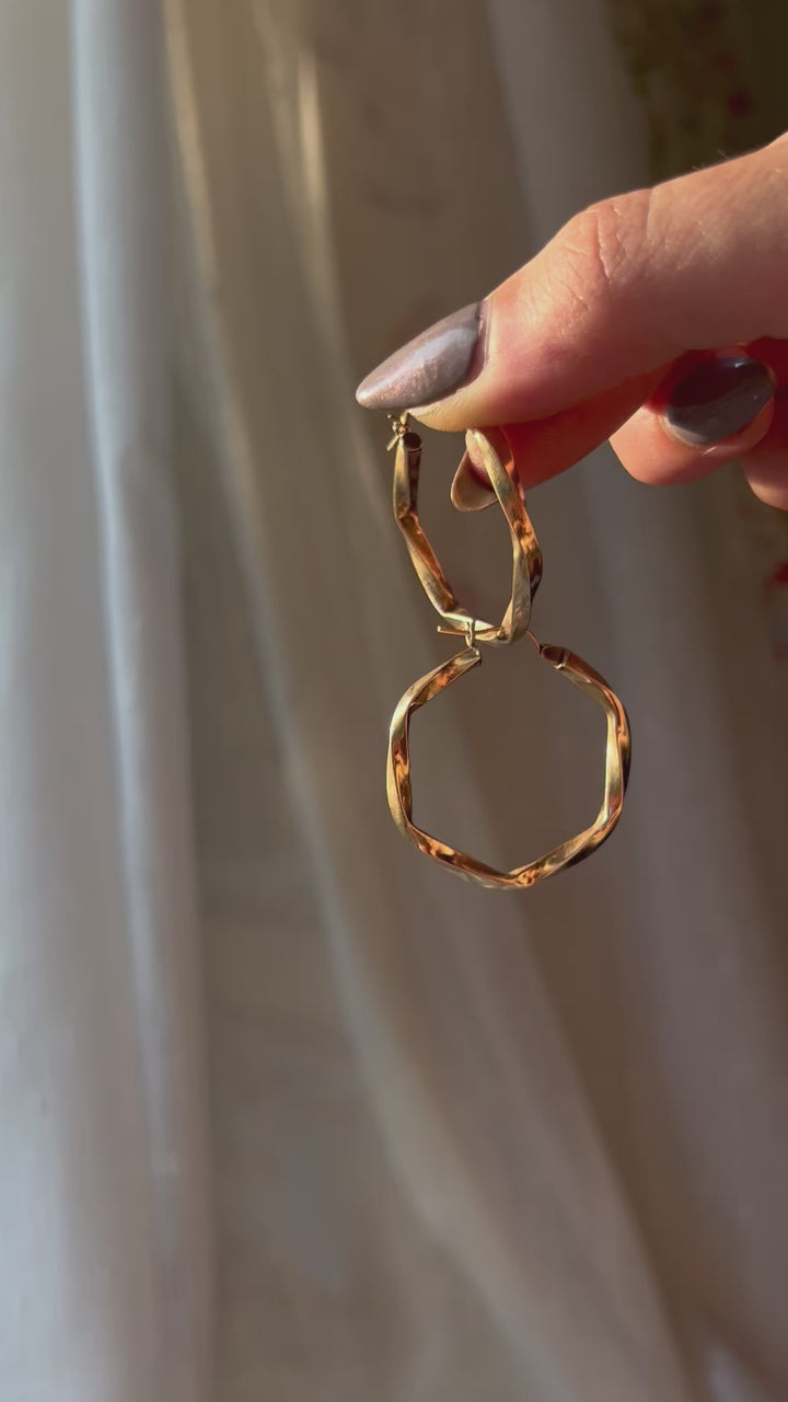 Stunning Vintage Ribbon Hoops