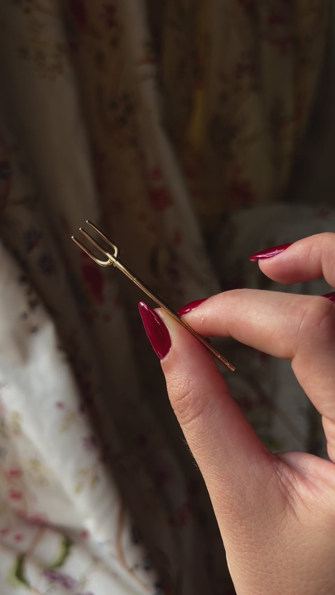 14ct Edwardian Trident/Fork Brooch