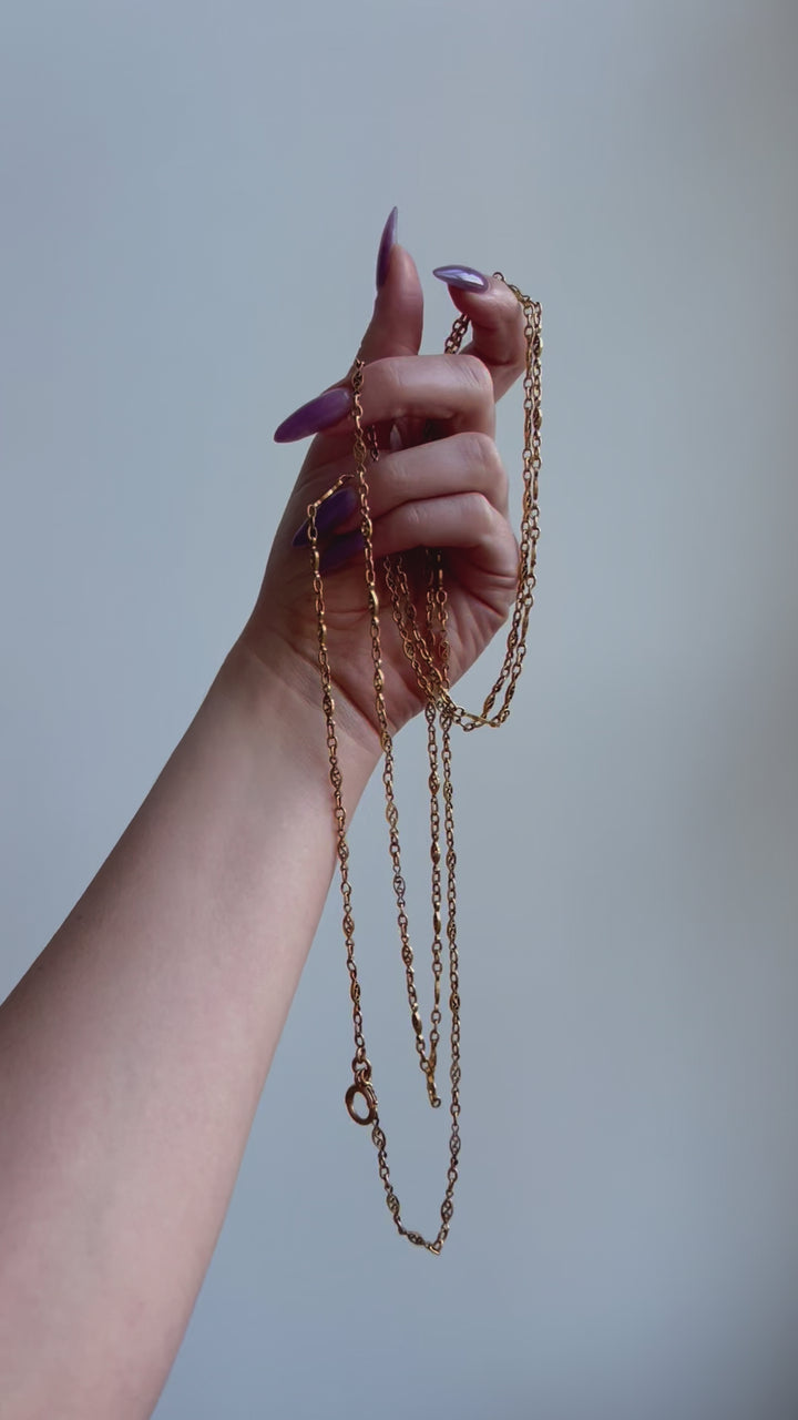 18ct French Art Nouveau Chain of 59”