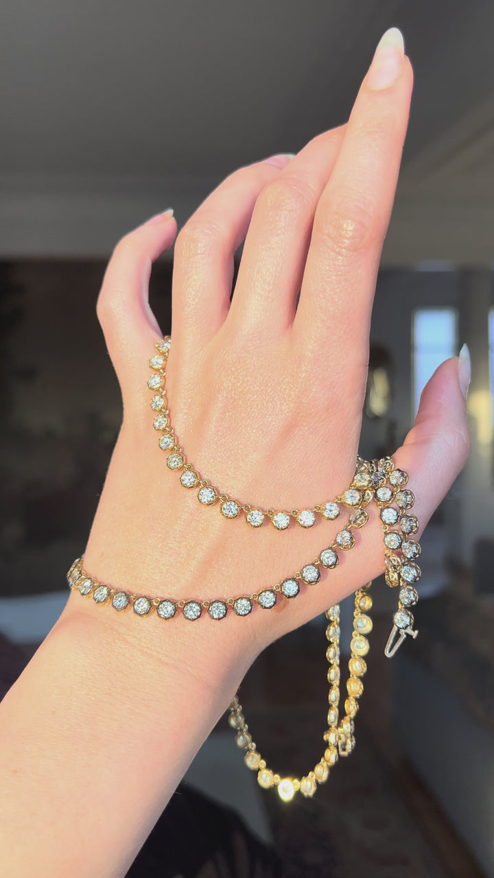 Diamond Rivière or Tennis Necklace in 18ct of 18”