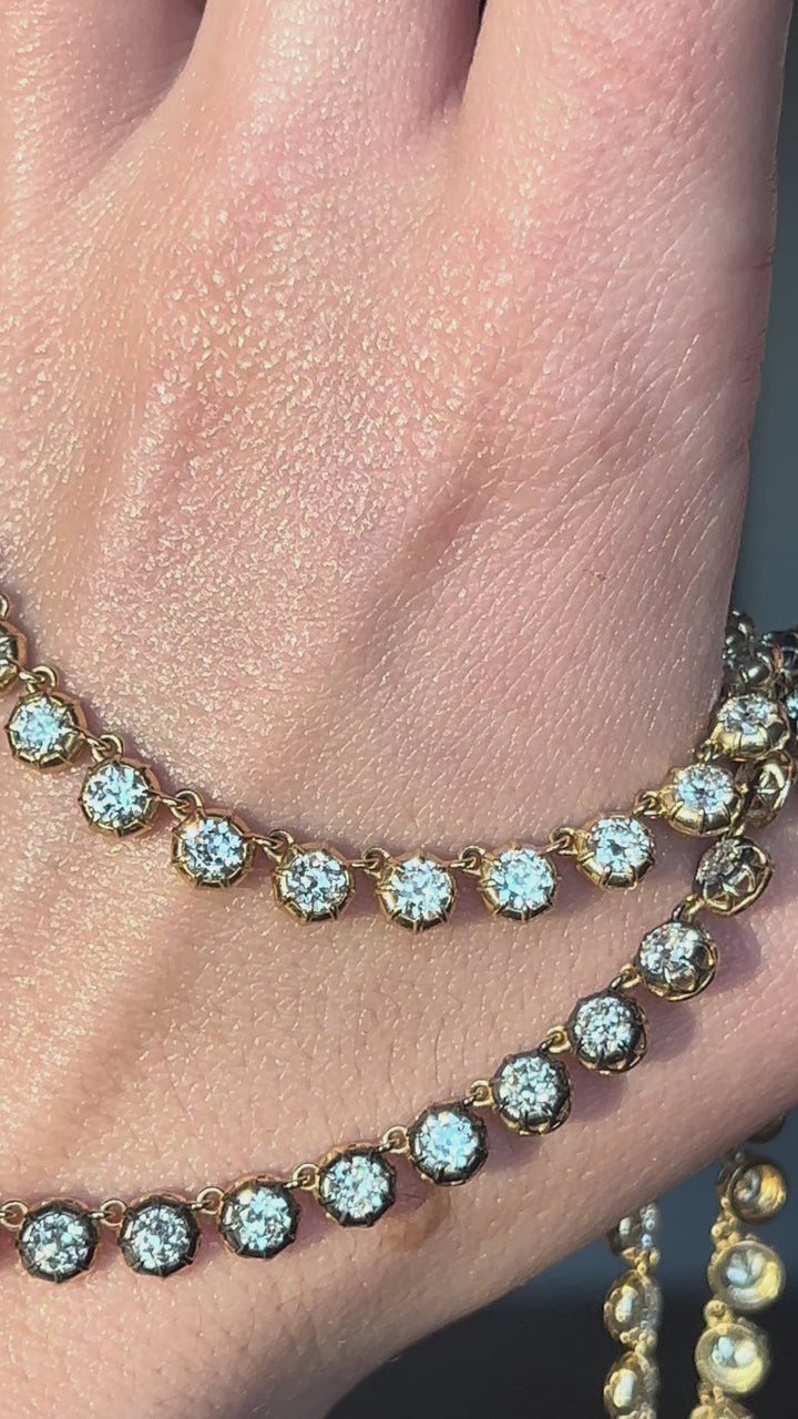 Diamond Rivière or Tennis Necklace in 18ct of 18”