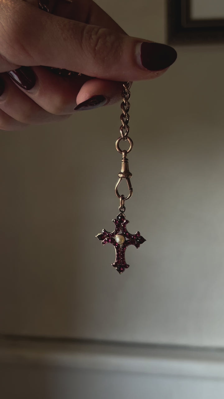 Ruby and Pearl Cross Circa 1875