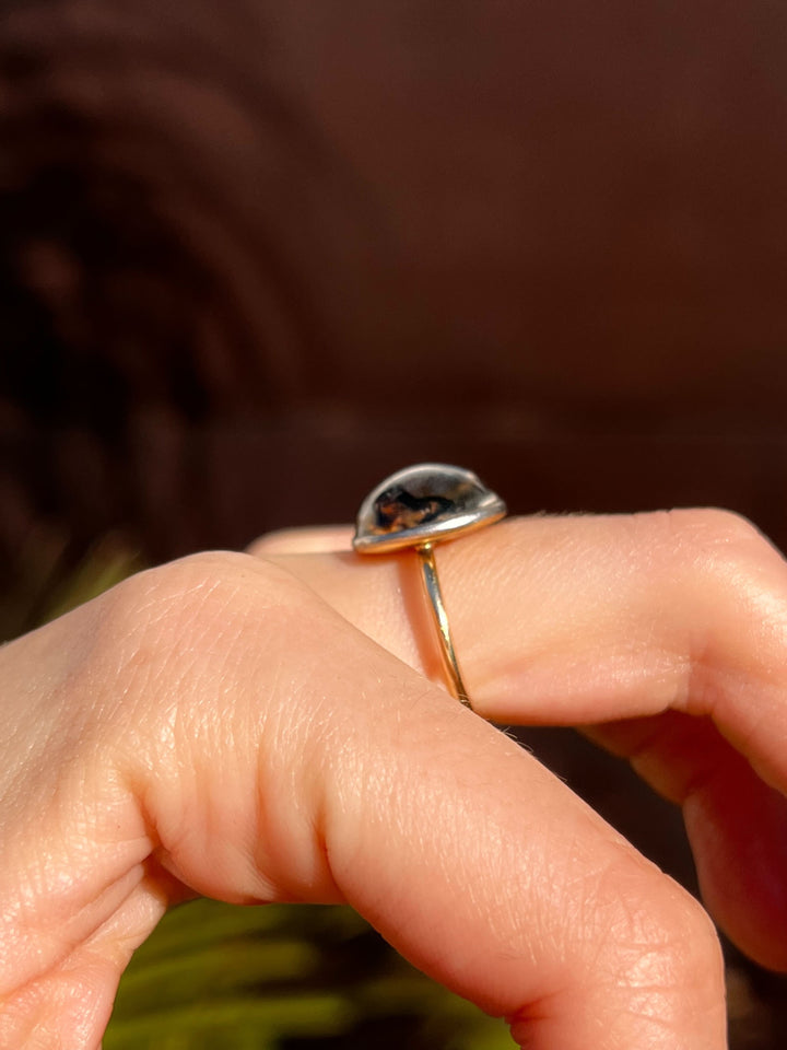 14k German Shepherd Cufflink Conversion Ring