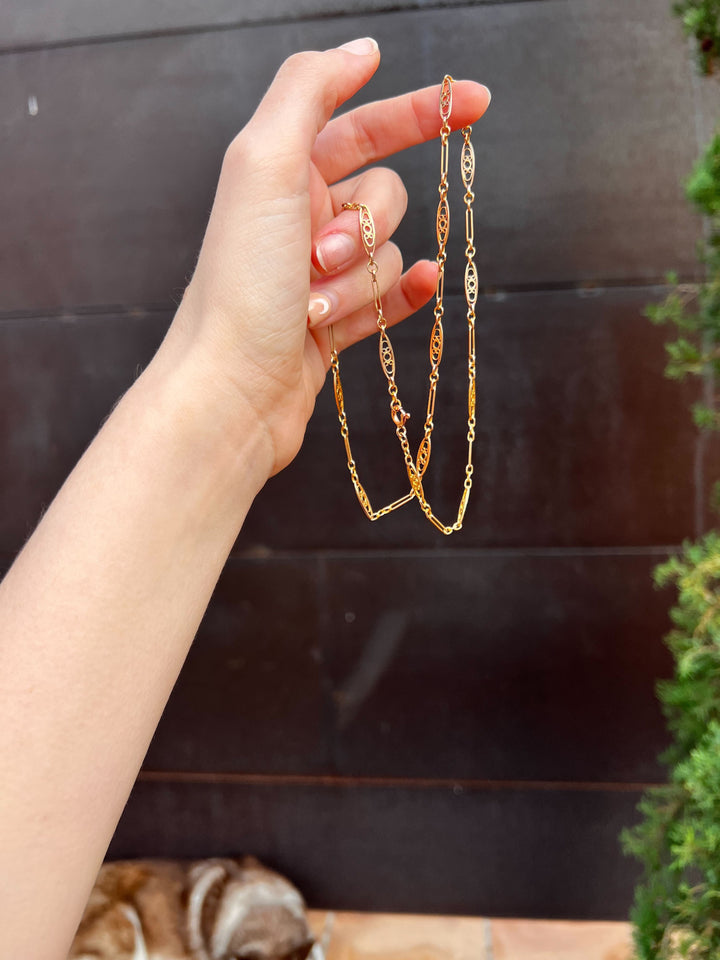 French 9ct Pink Gold Chain