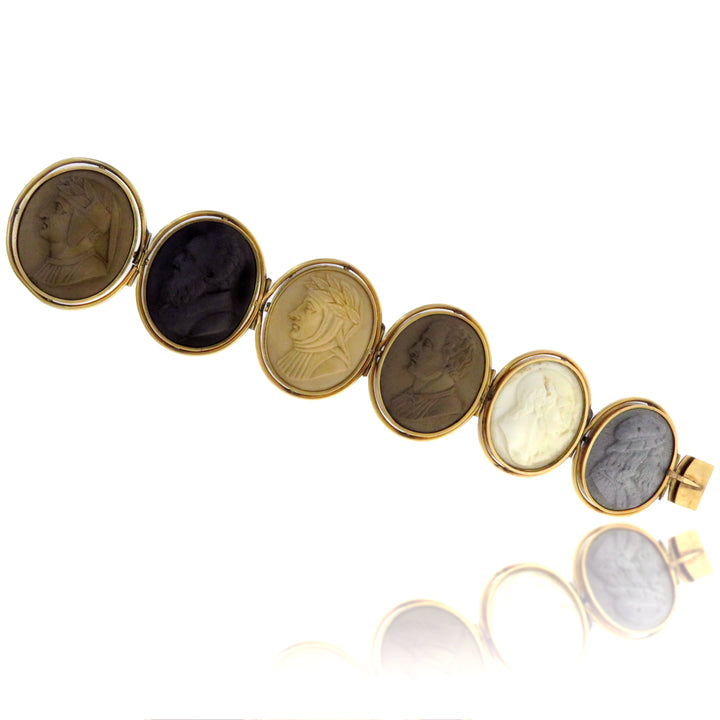 15k Lava Philosopher Cameo Bracelet