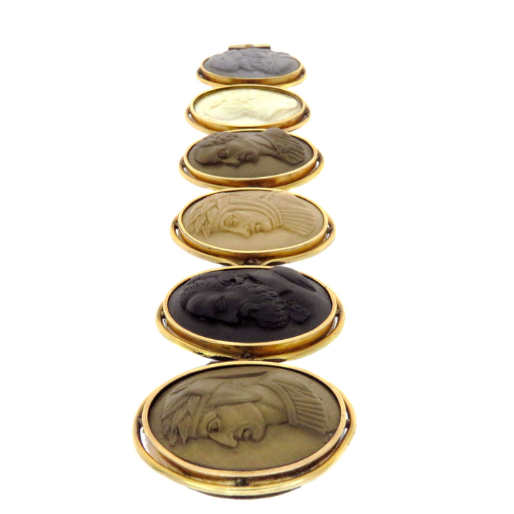 15k Lava Philosopher Cameo Bracelet