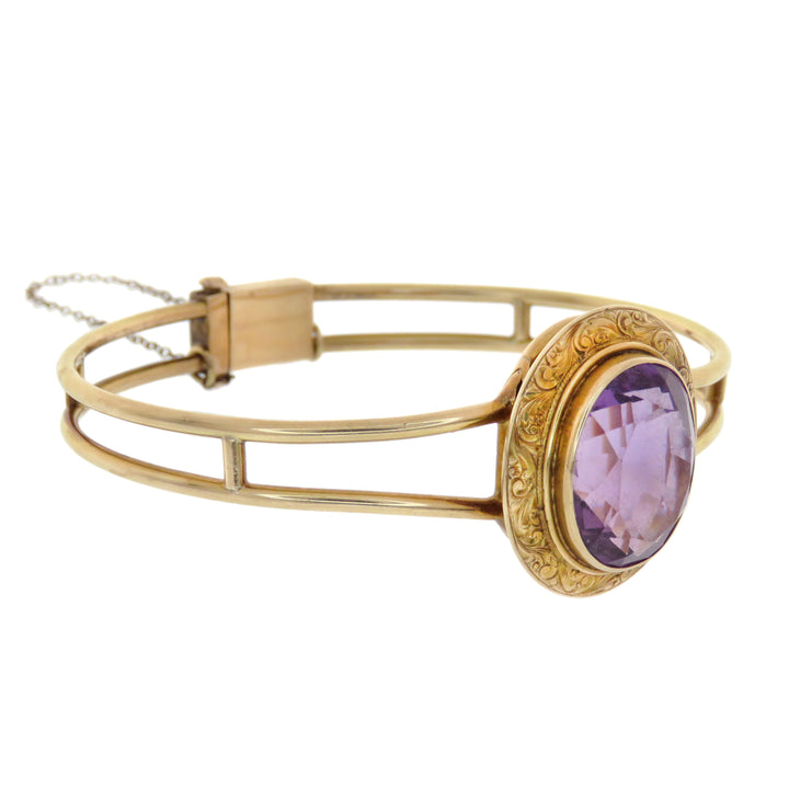 14k Victorian Amethyst Bracelet C 1870