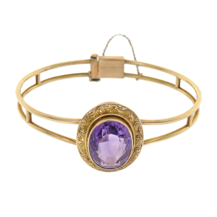 14k Victorian Amethyst Bracelet C 1870