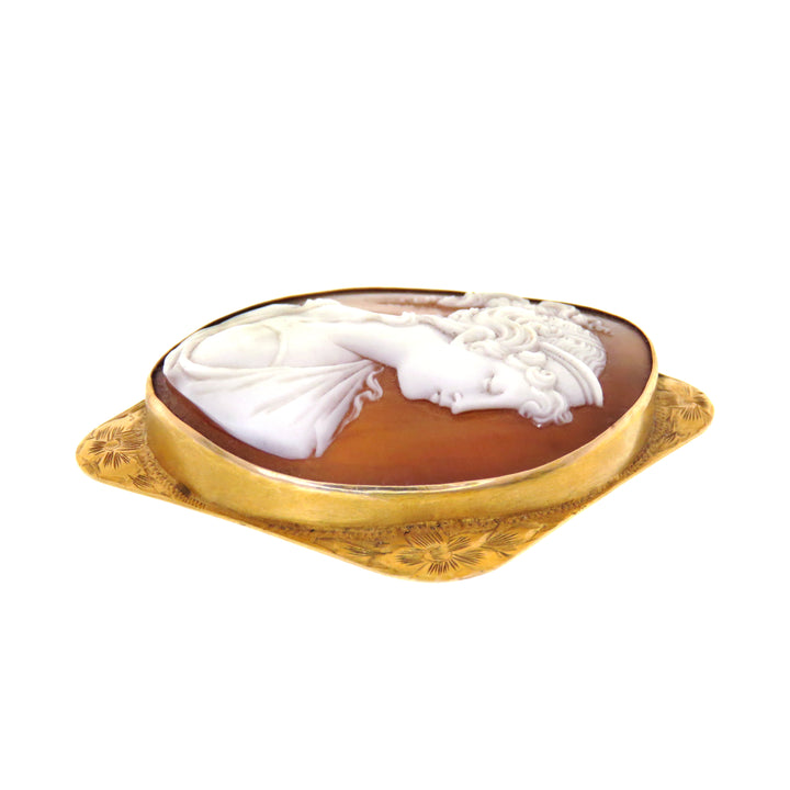 10k Victorian Cameo Brooch of Hera