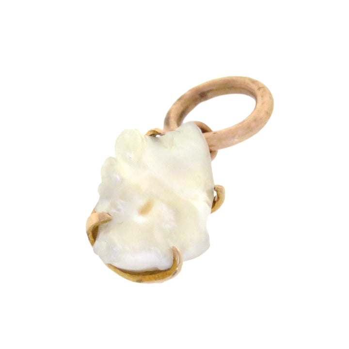 Amorphous Baroque Pearl Pendant in 14k