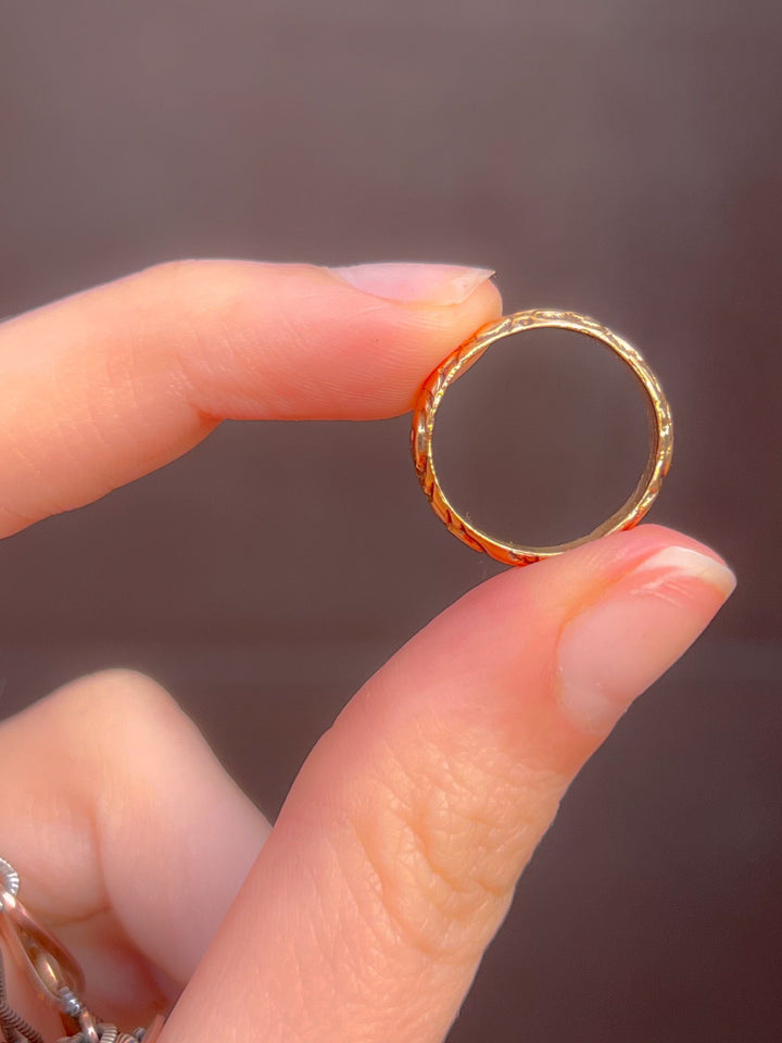Rare Georgian Morning Glory Band in 18k Circa 1825