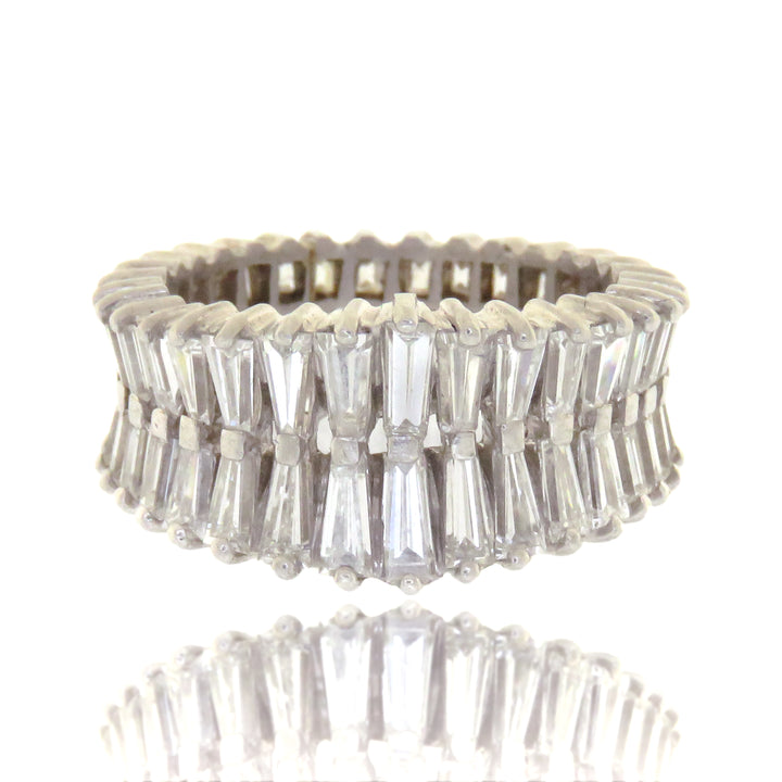 Spectacular Retro Diamond Tapered Baguette Band 3.20ctw