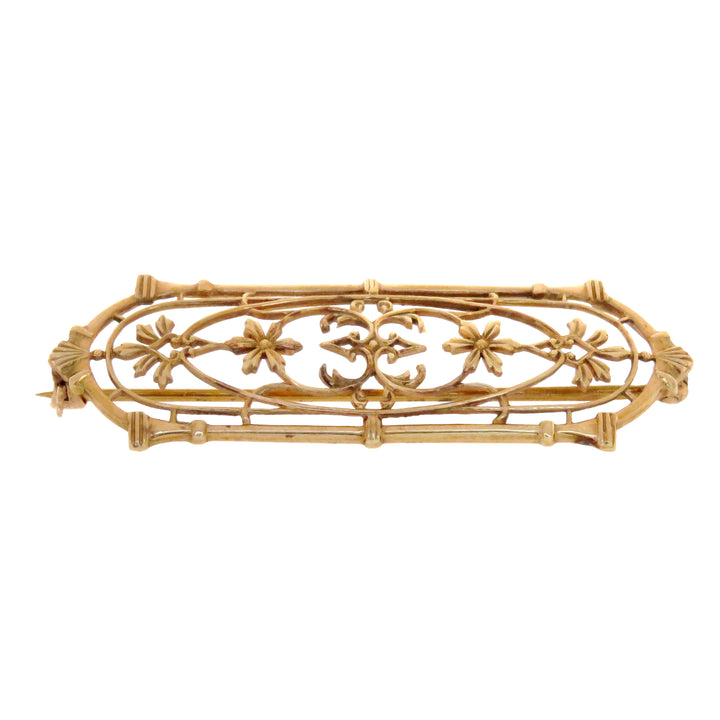 10k Dream Gate Bar Brooch