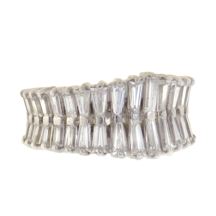 Spectacular Retro Diamond Tapered Baguette Band 3.20ctw