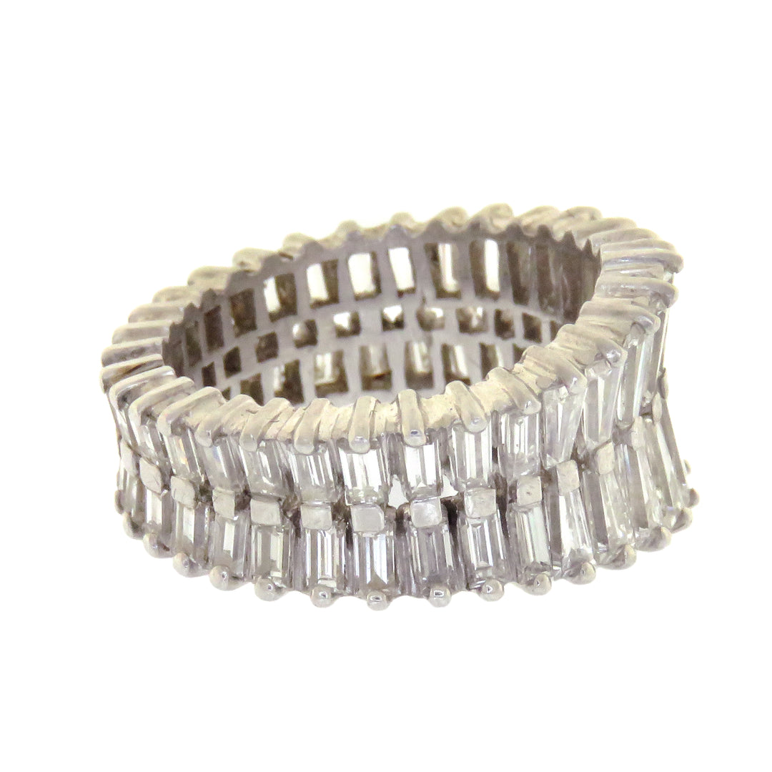 Spectacular Retro Diamond Tapered Baguette Band 3.20ctw