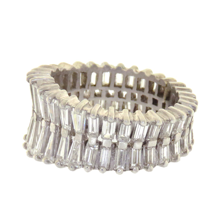Spectacular Retro Diamond Tapered Baguette Band 3.20ctw