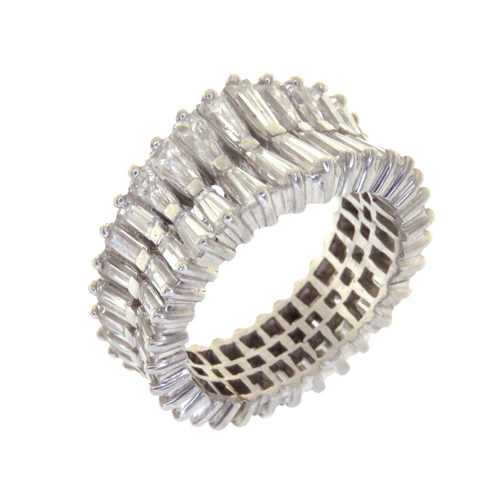 Spectacular Retro Diamond Tapered Baguette Band 3.20ctw